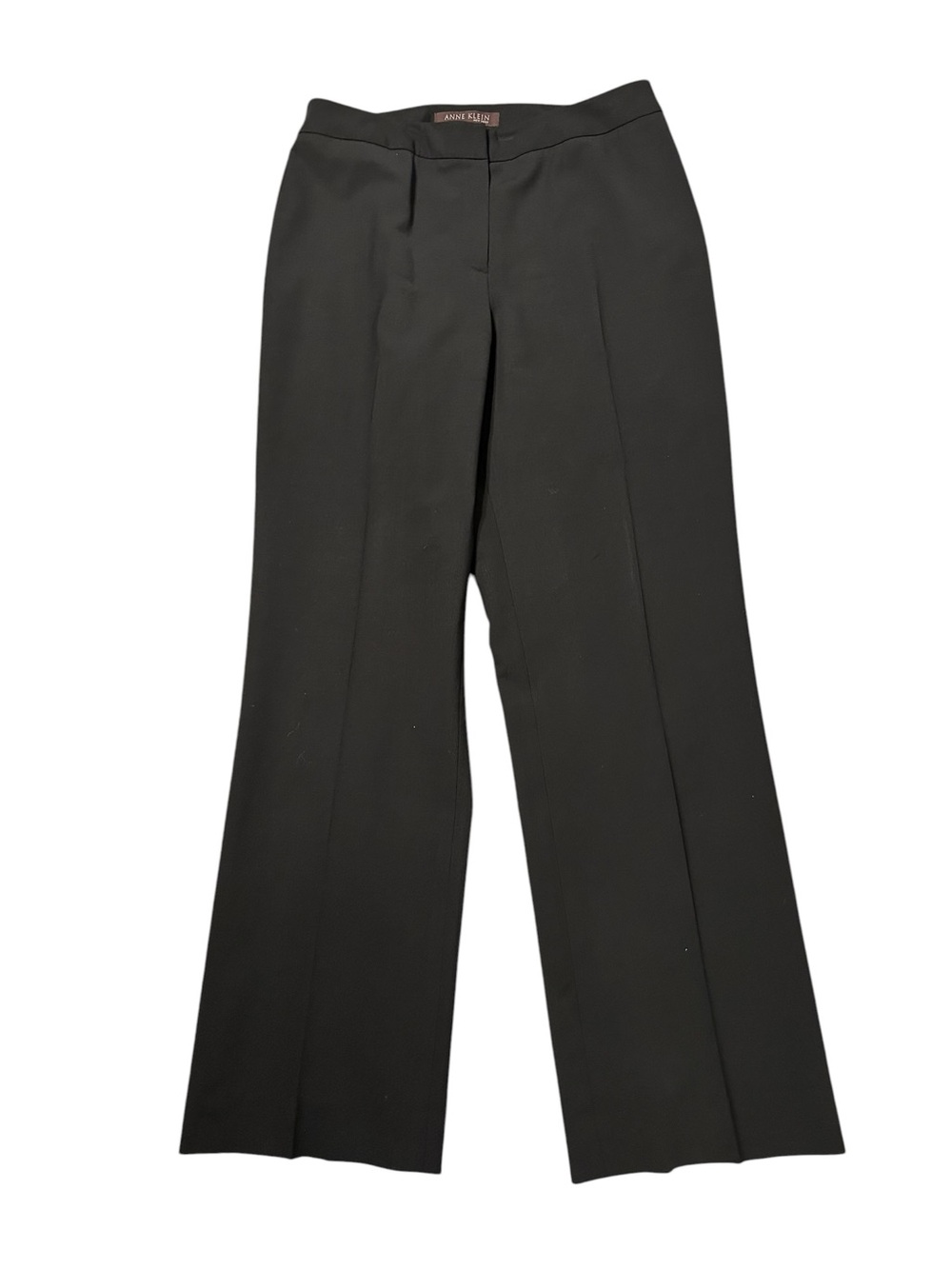 Anne Klein 97% Wool Stretch Dress Pants Size 8 Black Inseam 31" Lined Career